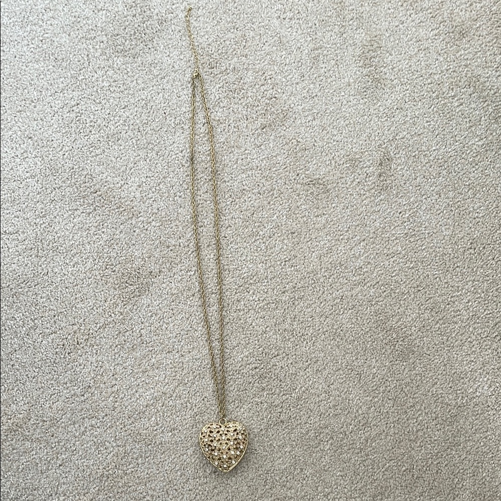 Gold Heart Pendant Necklace